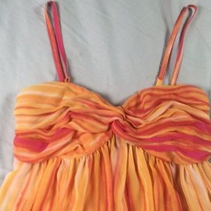 INC International Concepts orange/pink dress (sherbet colors!)